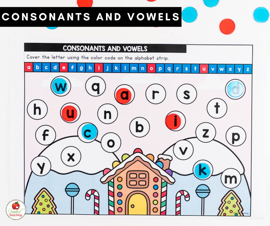 Consonant and Vowels Literacy Centers