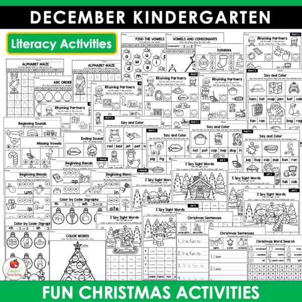 December Math and Literacy Activities for Kindergarten - Image 5