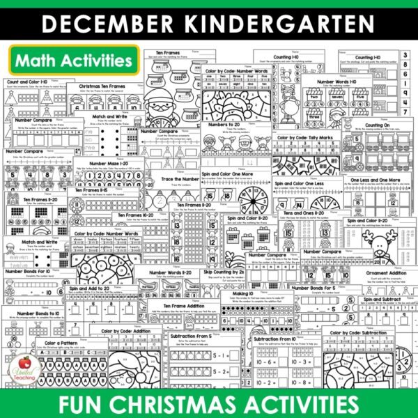December Math and Literacy Activities for Kindergarten - Image 6