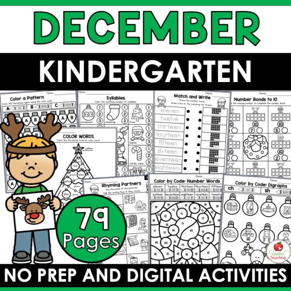 December Math and Literacy Activities for Kindergarten