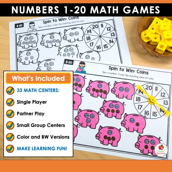 Math Games for Numbers 1 to 20 Bundle - Image 2