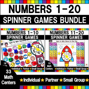 Numbers 1-20 Counting and Number Sense Math Games Cover