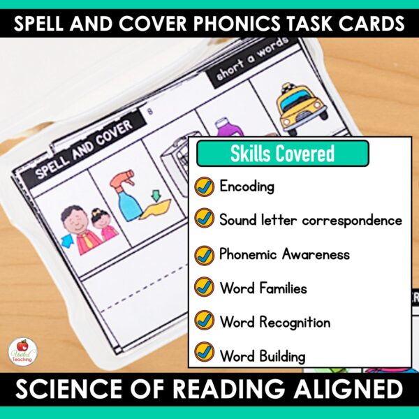 Spell and Cover Phonics Task Cards - Image 4
