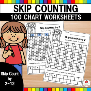 Skip Counting 100 Chart Worksheets