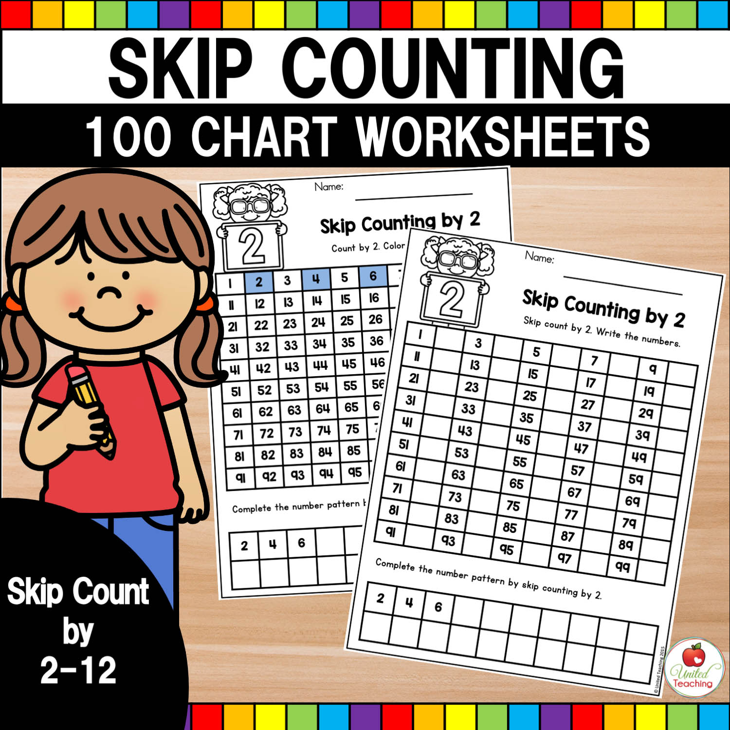 skip counting by 2 5 and 10 worksheets united teaching