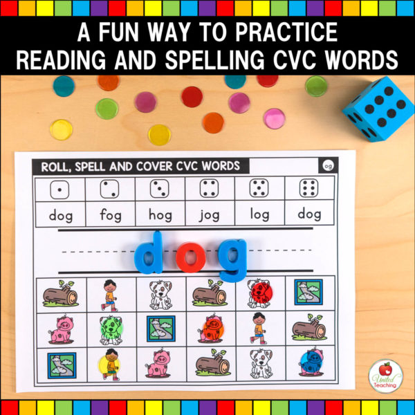 Spell and Cover CVC Words short o mat