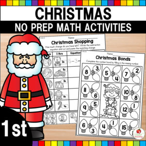 Christmas No Prep Math Activities for 1st Grade