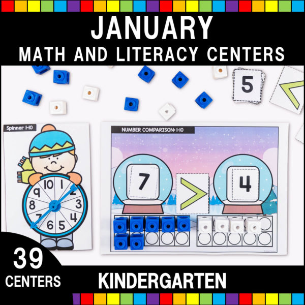 January Math and Literacy Centers K Cover