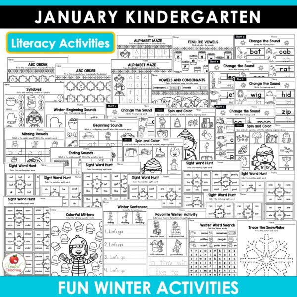 January Math and Literacy Activities for Kindergarten - Image 5