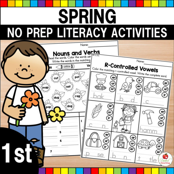 Spring No Prep Literacy Activities for 1st Grade