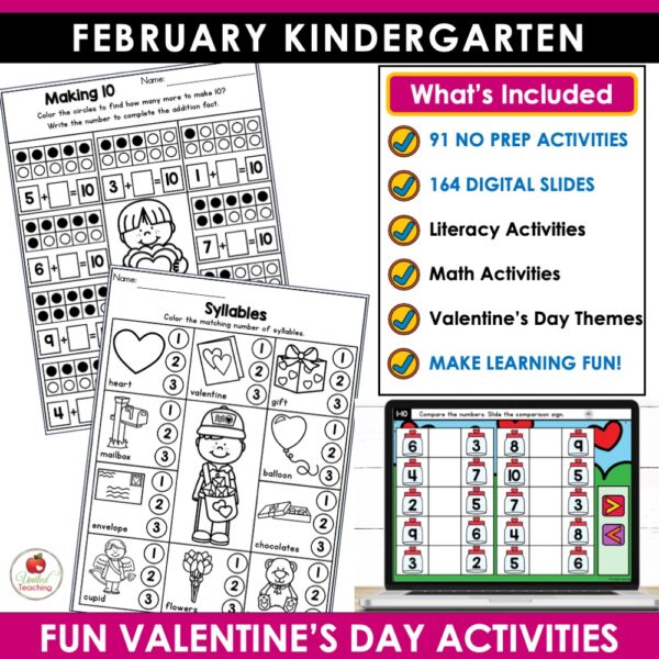 February Math and Literacy Activities for Kindergarten - Image 2