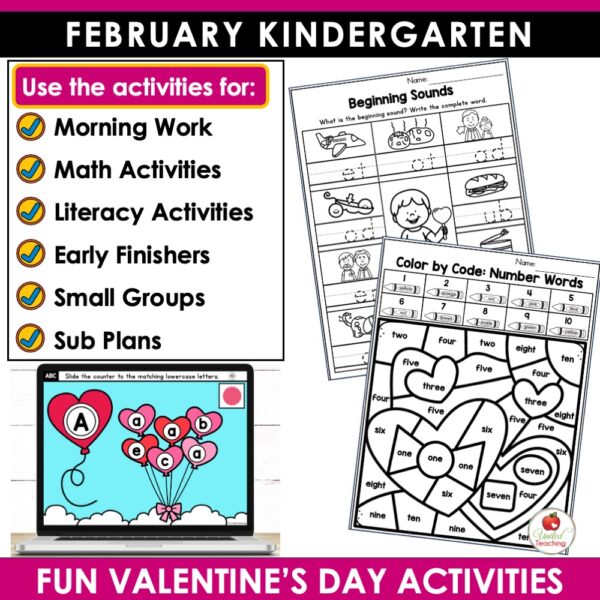 February Math and Literacy Activities for Kindergarten - Image 3