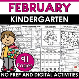 February Math and Literacy Activities for Kindergarten