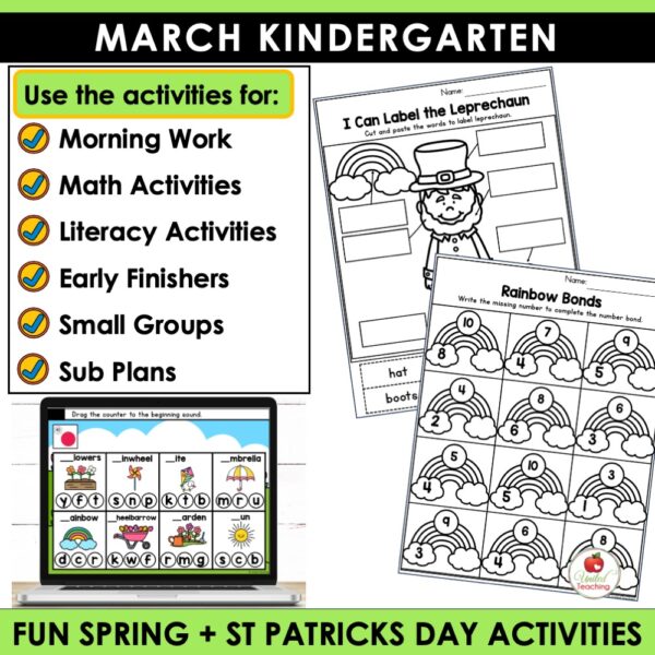 March Math and Literacy Activities for Kindergarten - Image 3