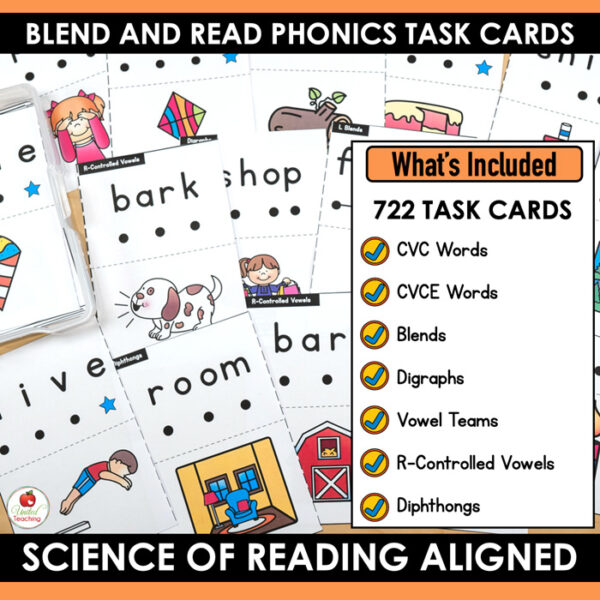 Segmenting and Blending Phonics Task Cards - Image 2