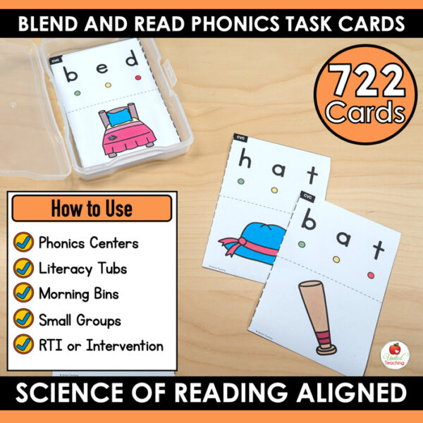 Segmenting and Blending Phonics Task Cards - Image 3
