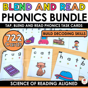 Segmenting and Blending Phonics Task Cards