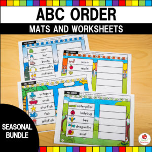 ABC Order Mats and Worksheets Cover