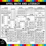 April Kindergarten Math and Literacy Worksheets - United Teaching