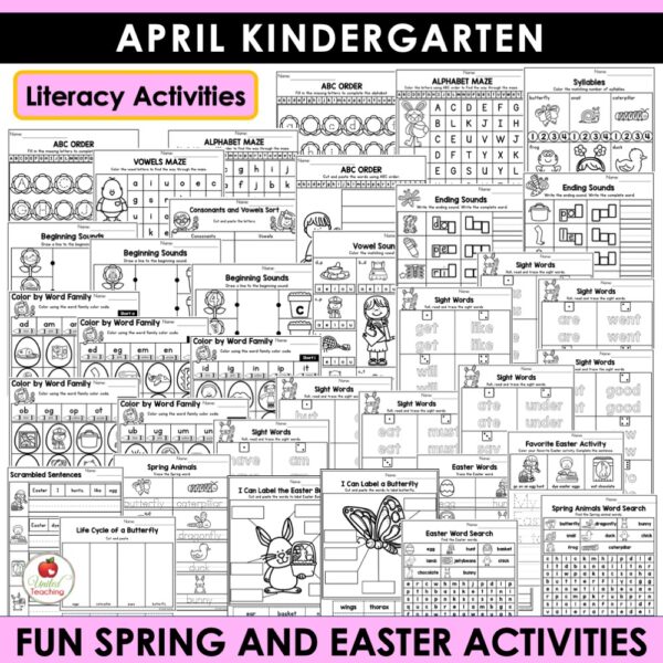 April Math and Literacy Activities for Kindergarten - Image 5