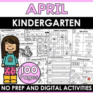 April Math and Literacy Activities for Kindergarten