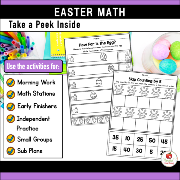 Easter Math Activities for 1st Grade How to Use