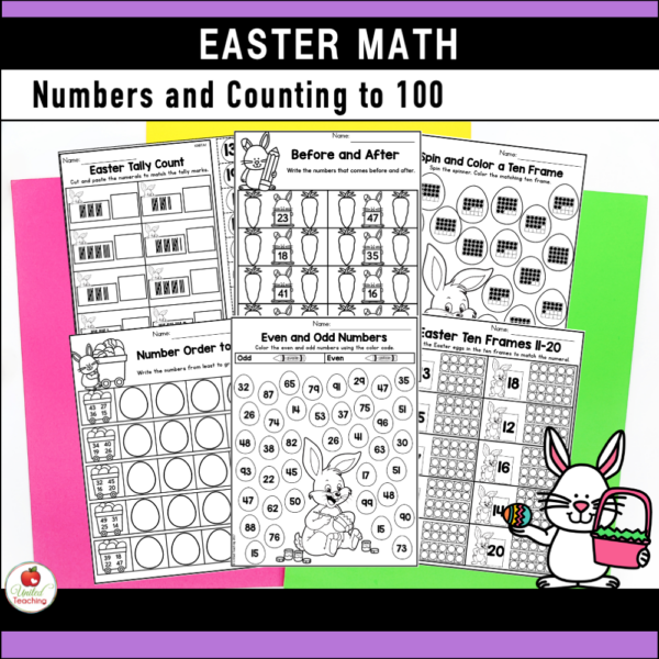 Easter Math Activities for 1st Grade Numbers and Counting