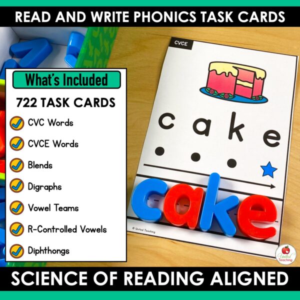 Read and Write Phonics Task Cards - Image 2