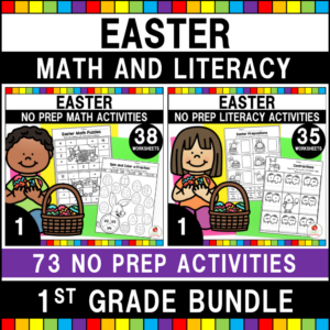 Easter Math and Literacy 1st Grade Bundle Cover