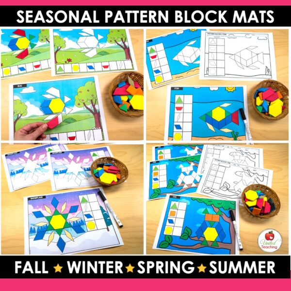 Pattern Block Puzzle Mats Seasonal Bundle - Image 3