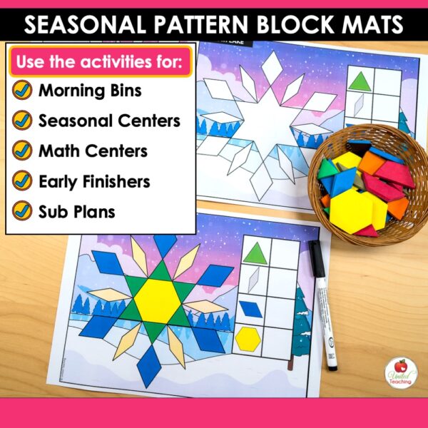 Pattern Block Puzzle Mats Seasonal Bundle - Image 5