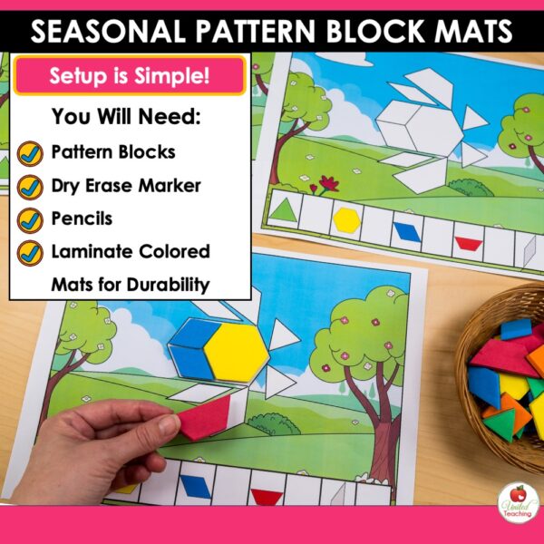 Pattern Block Puzzle Mats Seasonal Bundle - Image 6