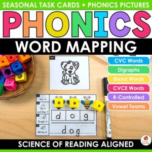 Phonics Word Mapping Task Cards Cover