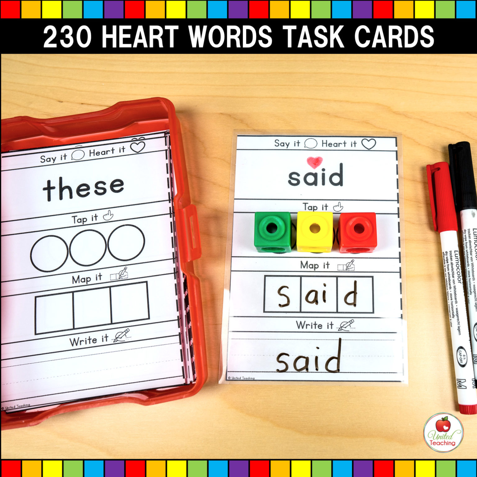 Heart Words Word Mapping Activities United Teaching