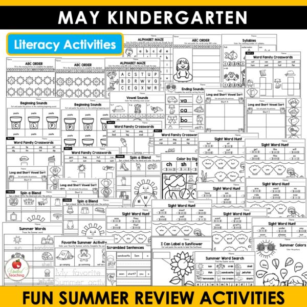 May Math and Literacy Activities for Kindergarten - Image 5
