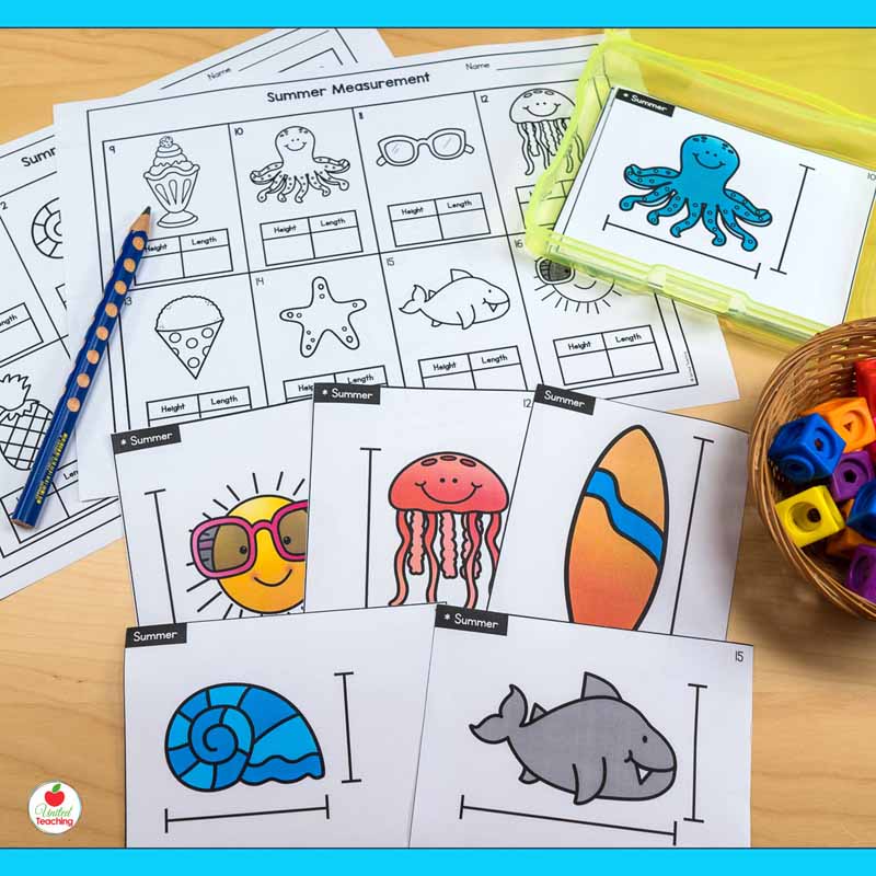 summer measurement task cards