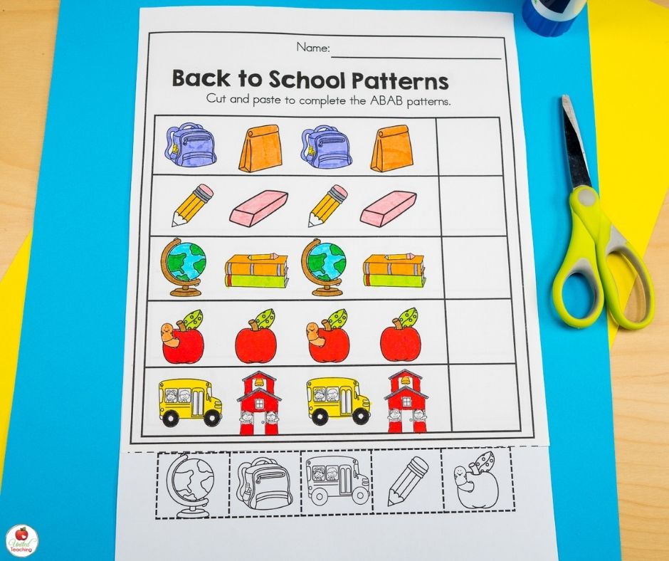Back to School Patterns Activity
