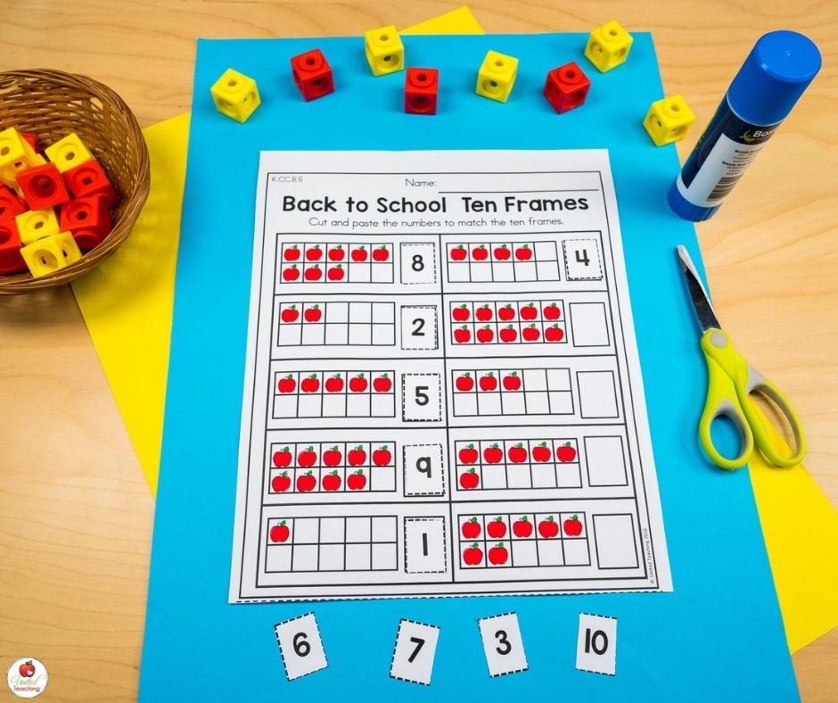 Back to School Ten Frames Activity