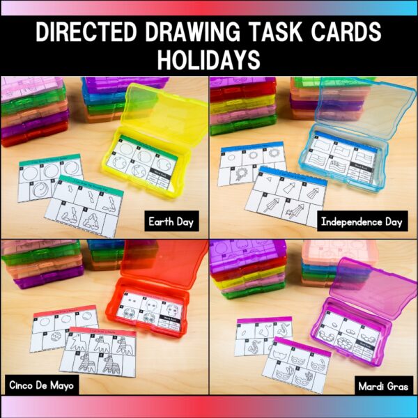 Directed Drawing Holiday Task Card Examples 2