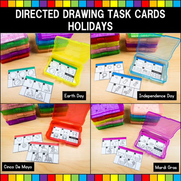 Directed Drawing Holiday Task Cards 01