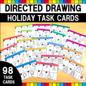 Directed Drawing Holiday Task Cards Cover