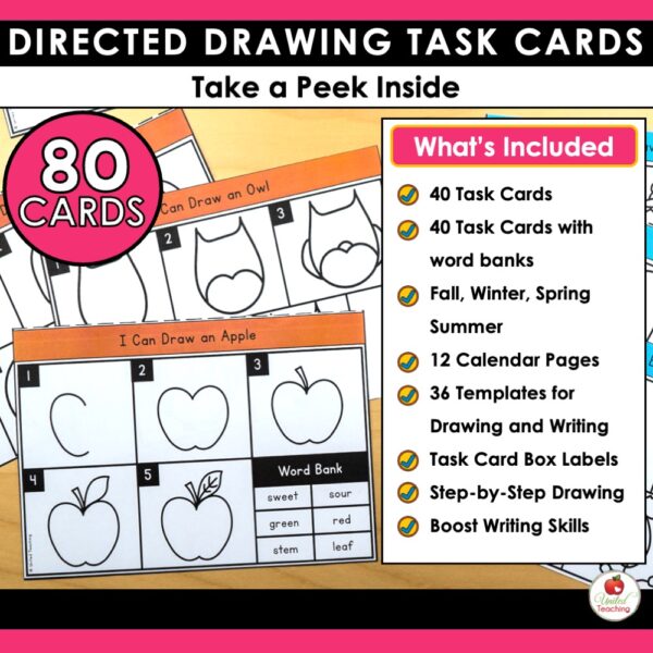 Directed Drawing Seasonal Task Cards - Image 2