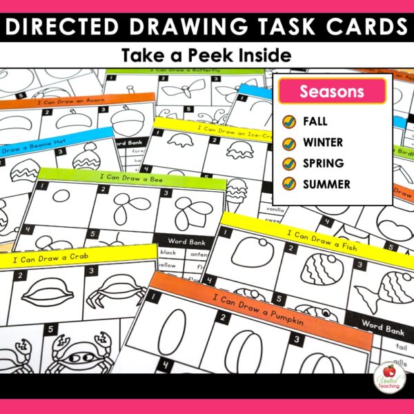 Directed Drawing Seasonal Task Cards - Image 3