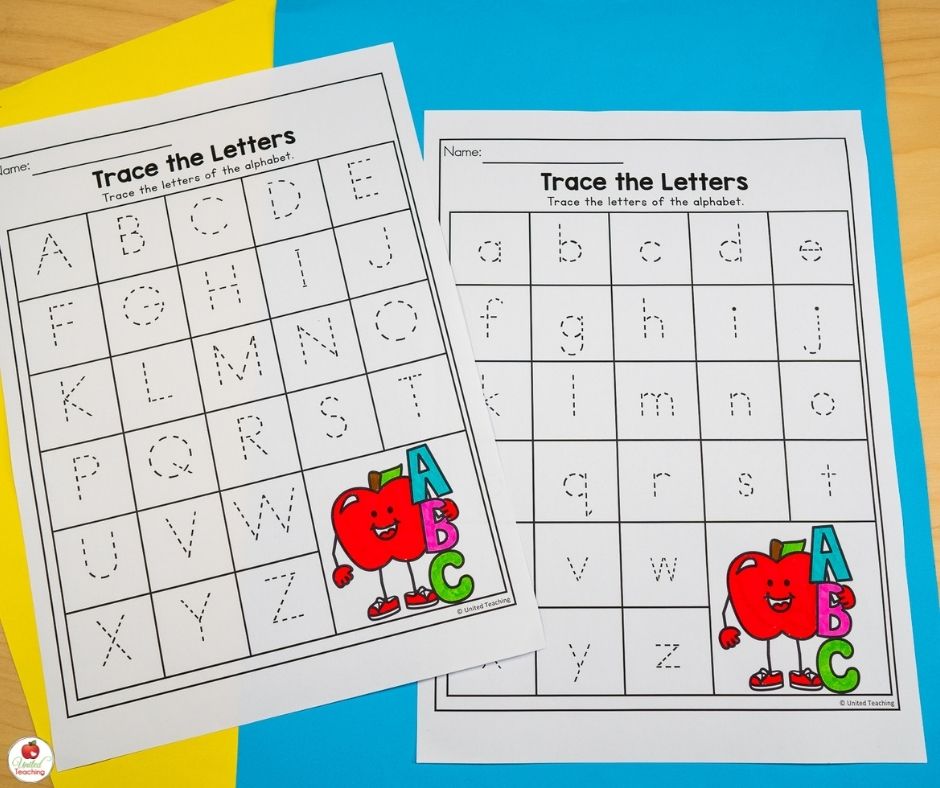 Trace the Alphabet Letter Worksheets