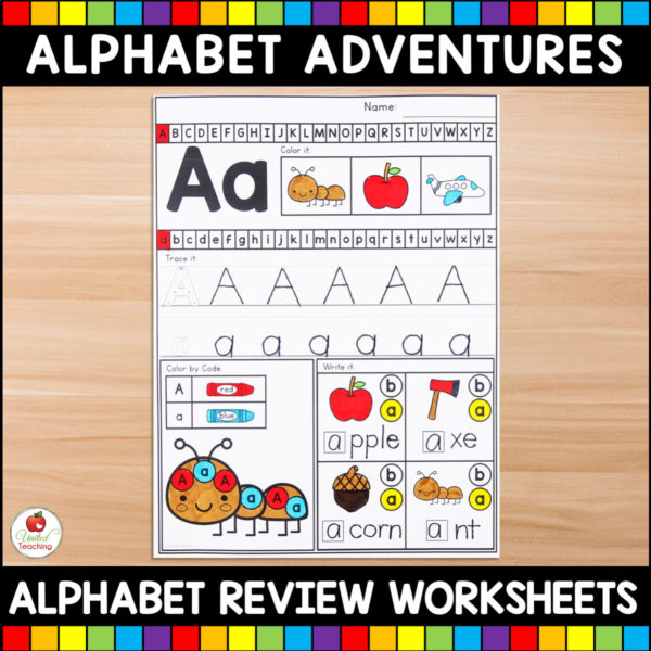 Alphabet Review Worksheets Cover