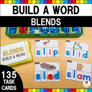 Blends Word Building Task Cards Cover Page