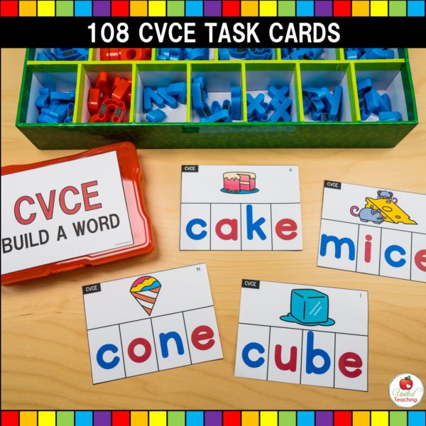 CVCE Word Building Task Cards in Action