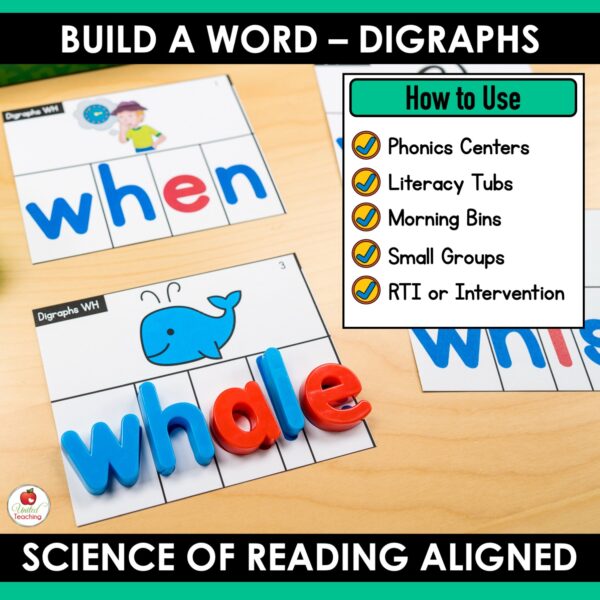 Digraphs Word Building Task Cards - Image 3