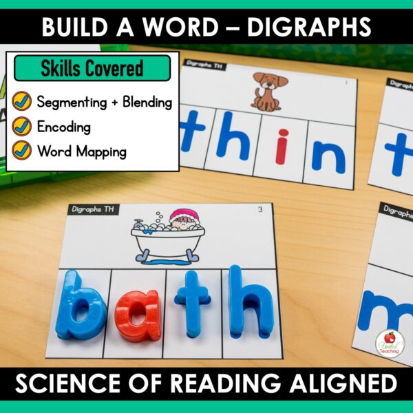 Digraphs Word Building Task Cards - Image 4