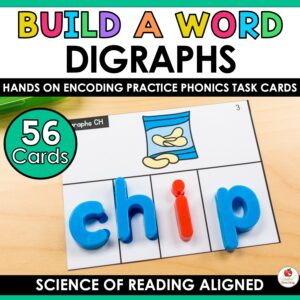 Digraphs Word Building Task Cards